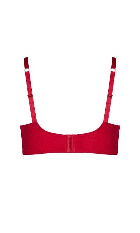City Chic Women's Apparel Fox & Royal Plus Size Irina Demi UW Bra, Ruby, 22D