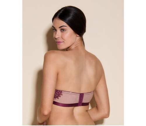 Cosabella Women's Sicilia Strapless Bra, Vino/India, Hook and eye back , 34B