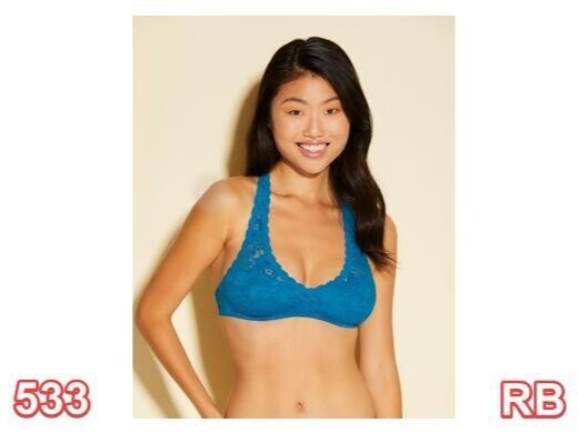 Cosabella Women's Say Never Racie Racerback Bralette , Udaipur Blue , Small ,