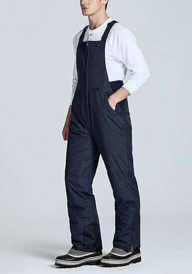TSLA Mens Winter Snow Bibs Waterproof Windproof Insulated Snowboard Overalls XXL