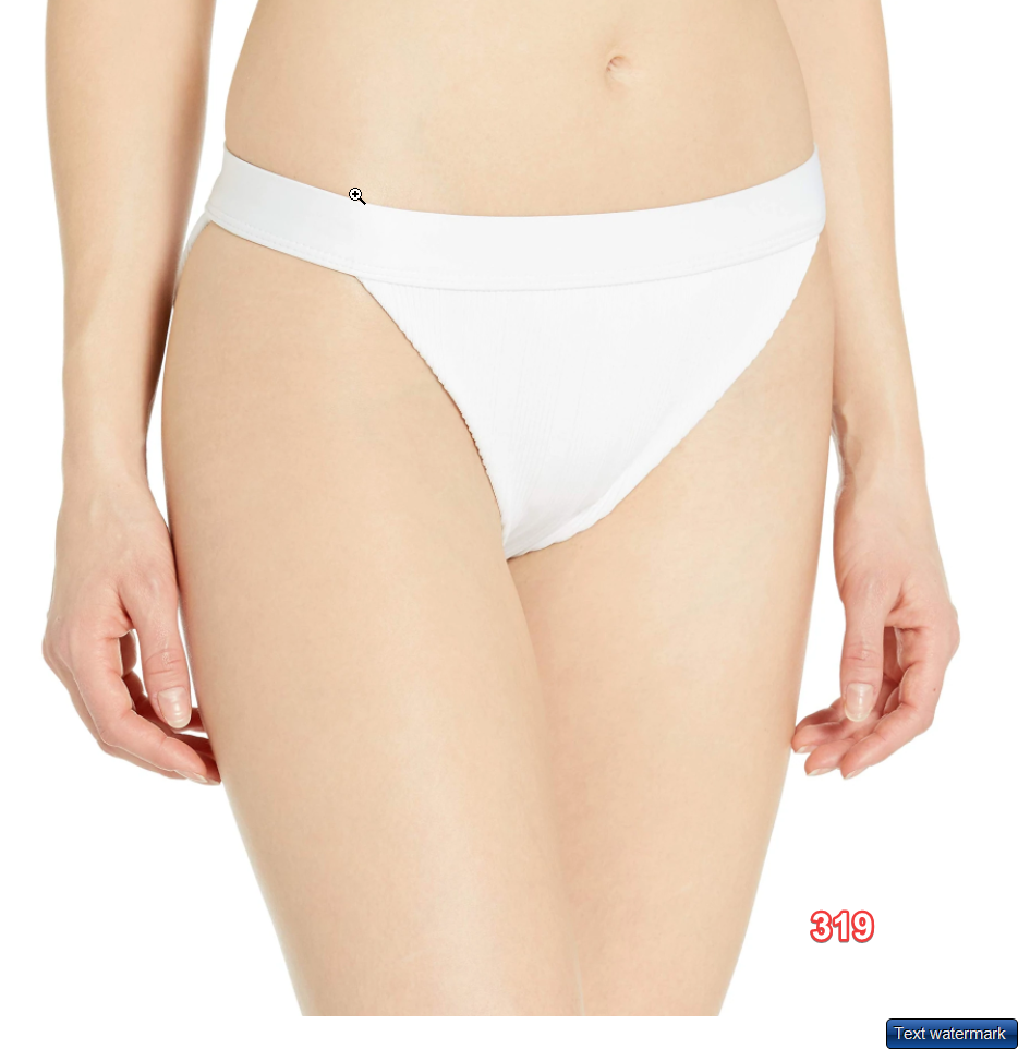 VYB Beached Banded Bikini Bottom White Small