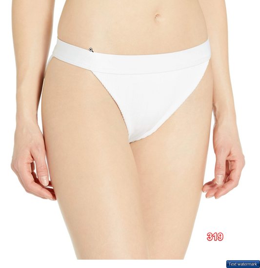 VYB Beached Banded Bikini Bottom White Small