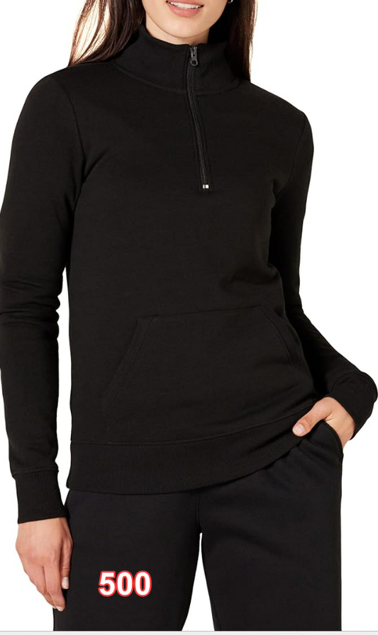 Amazon Essentials Womens Long-Sleeve Lightweight French Terry Fleece Quarter-Zip