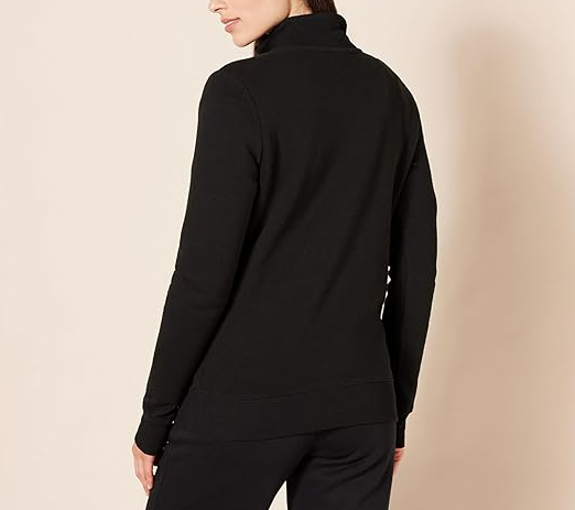 Amazon Essentials Womens Long-Sleeve Lightweight French Terry Fleece Quarter-Zip
