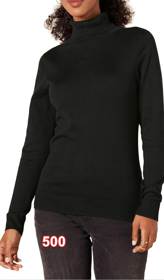 Amazon Essentials Women's Classic-Fit Lightweight Long-Sleeve Turtleneck Sweater