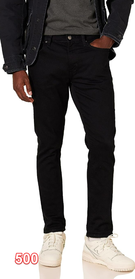 Amazon Essentials Men's Skinny-Fit Stretch Jean, Black, 31W x 30L