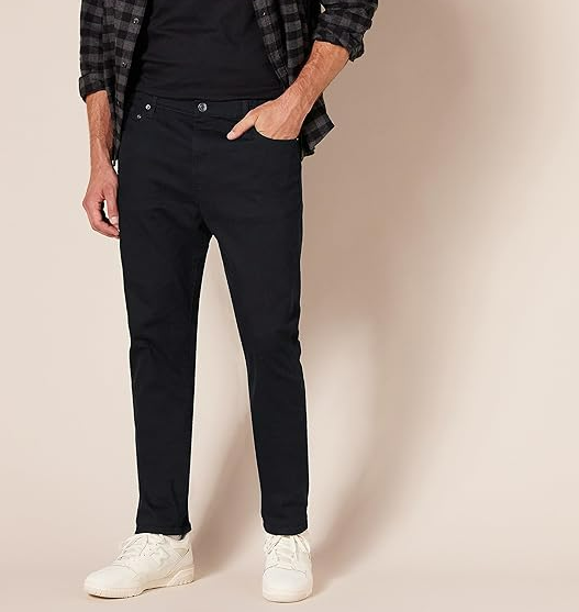 Amazon Essentials Men's Skinny-Fit Stretch Jean, Black, 31W x 30L