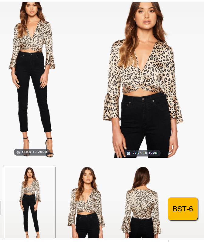 Bardot Twist Leopard Top Women's Size 10/L, NEW