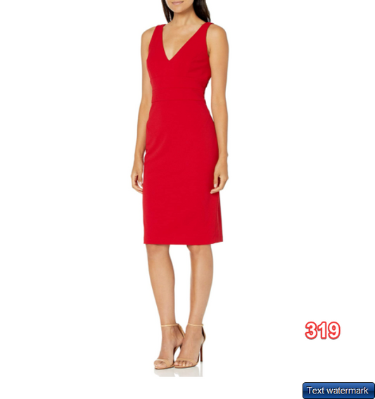 Donna Ricco Women's Sleeveless Crepe Shift with Corset Laces in Cherry SIZE 4