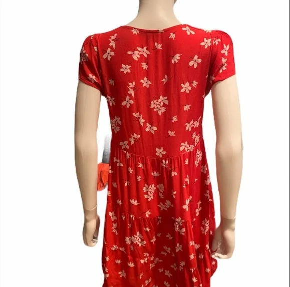 Women's Kirious Floral Print Minidress, Size XS/S Red