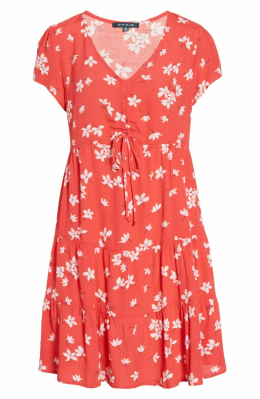 Women's Kirious Floral Print Minidress, Size XS/S Red