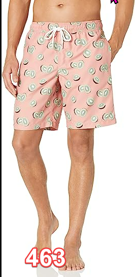 Amazon Essentials Men's 9" Quick-Dry Swim Trunk Pink Fruit XL