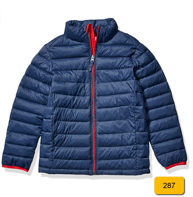 Essentials Boys Toddlers Light-Weight Water-Resistant Packable Puffer Jacket XS