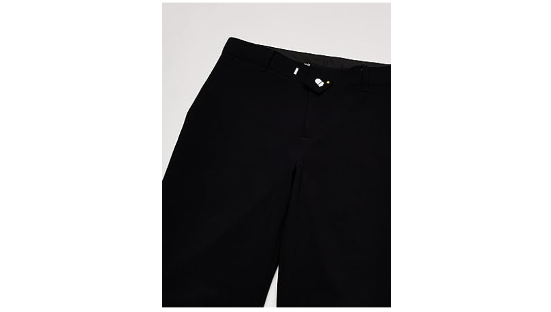 Calvin Klein Boys' Flat-Front Bi-Stretch Dress Pant, Straight Leg Fit, Black, 18
