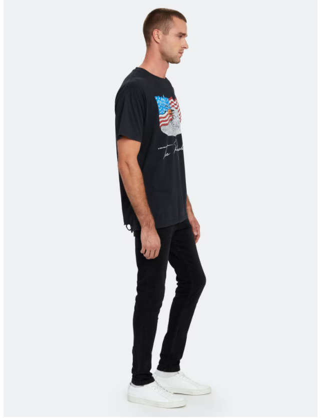 The People Vs. US Eagle Vintage T-Shirt Short Sleeve Ultra Black M $60