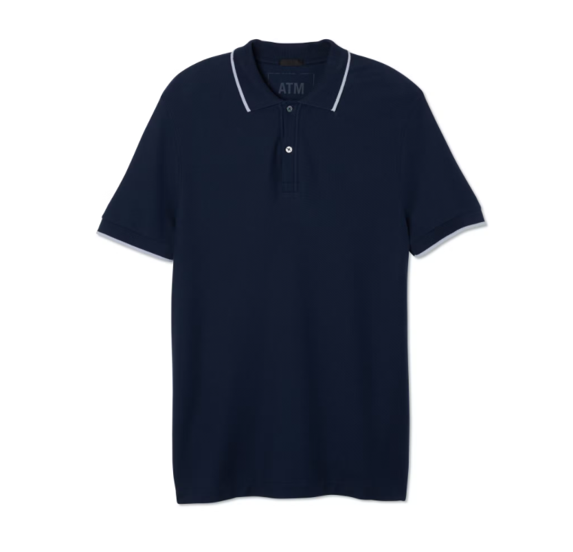 ATM Anthony Thomas Melillo	Stripe Pique Cotton Polo Midnight XL $150