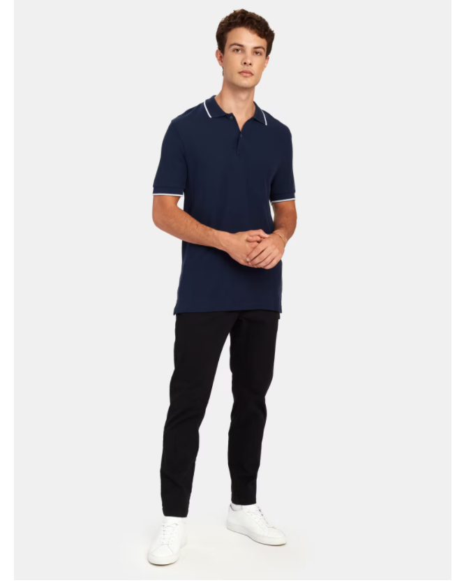 ATM Anthony Thomas Melillo	Stripe Pique Cotton Polo Midnight XL $150