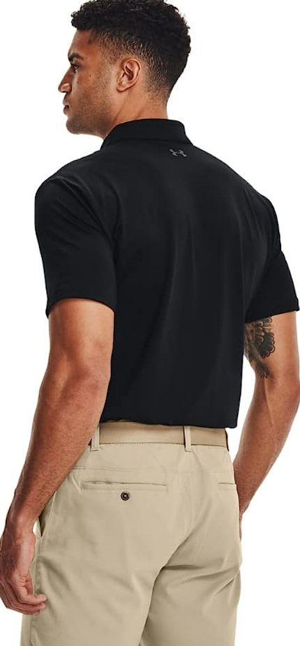 Under Armour Men's Performance 2.0 Golf Polo, Black (001)/Pitch Gray, Small