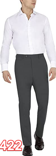DKNY Men's Modern-Fit High-Performance Suit Separates Charcoal Solid 38wx29l