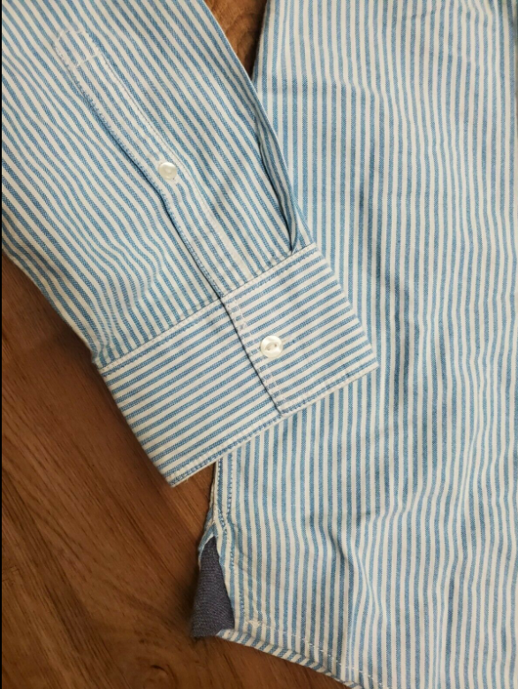 WALLIN & Bros Men's Bengal Long Sleeve Button Down Shirt- Blue Stripes-(XXL)NWT!
