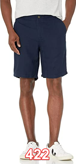 Amazon Essentials Men's Slim-fit 9" Flat-Front Linen Short M