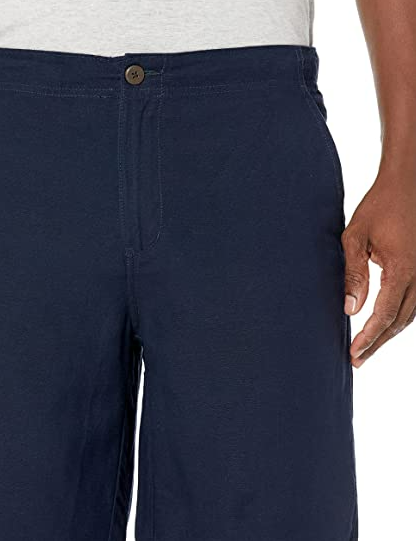Amazon Essentials Men's Slim-fit 9" Flat-Front Linen Short M