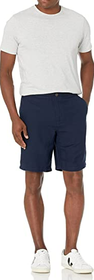 Amazon Essentials Men's Slim-fit 9" Flat-Front Linen Short M