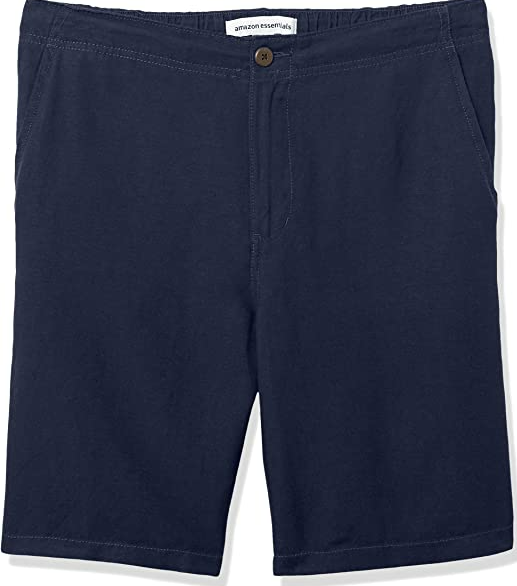 Amazon Essentials Men's Slim-fit 9" Flat-Front Linen Short M