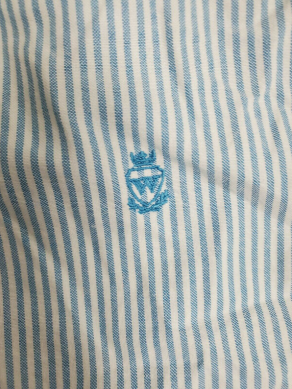 WALLIN & Bros Men's Bengal Long Sleeve Button Down Shirt- Blue Stripes-(XXL)NWT!