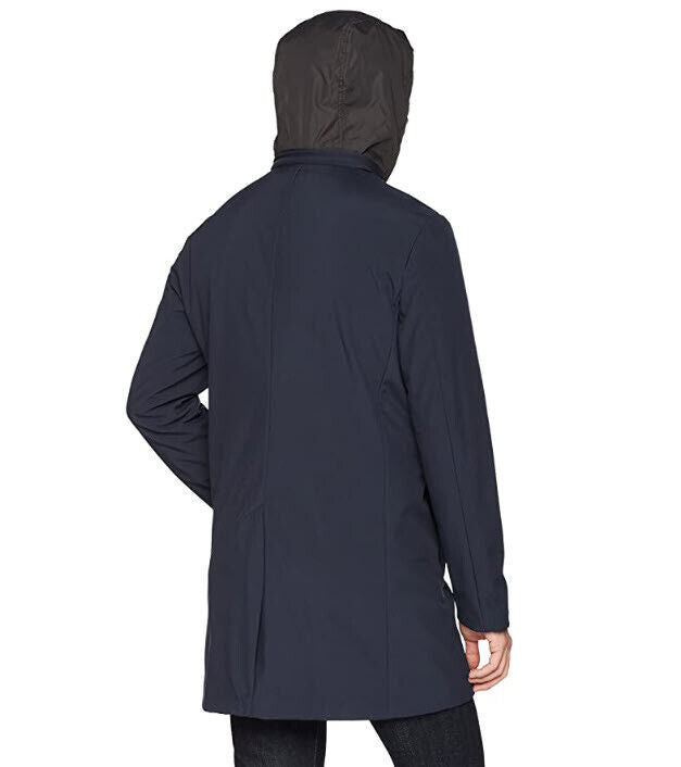 DKNY Men's Water Resistant Soft Shell Jacket Coat, Navy, 40 Short ~B68 $295