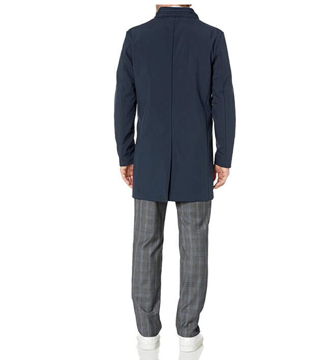 DKNY Men's Water Resistant Soft Shell Jacket Coat, Navy, 40 Short ~B68 $295