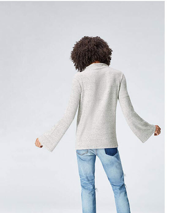 AMZ find. Women's Soft High Neck Long Sleeve Sweater, -Grey EU L (US 10) ~ B5~
