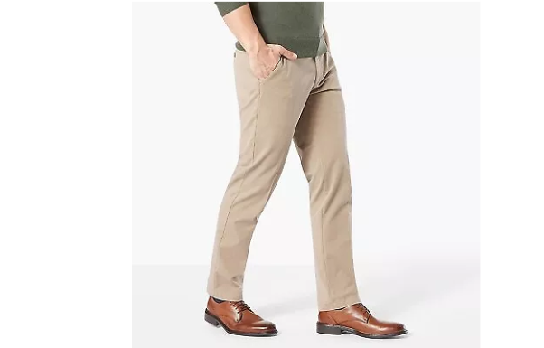 Dockers Men's Straight Fit Smart Flex Workday Chino Pants -Safari Beige, 34x29