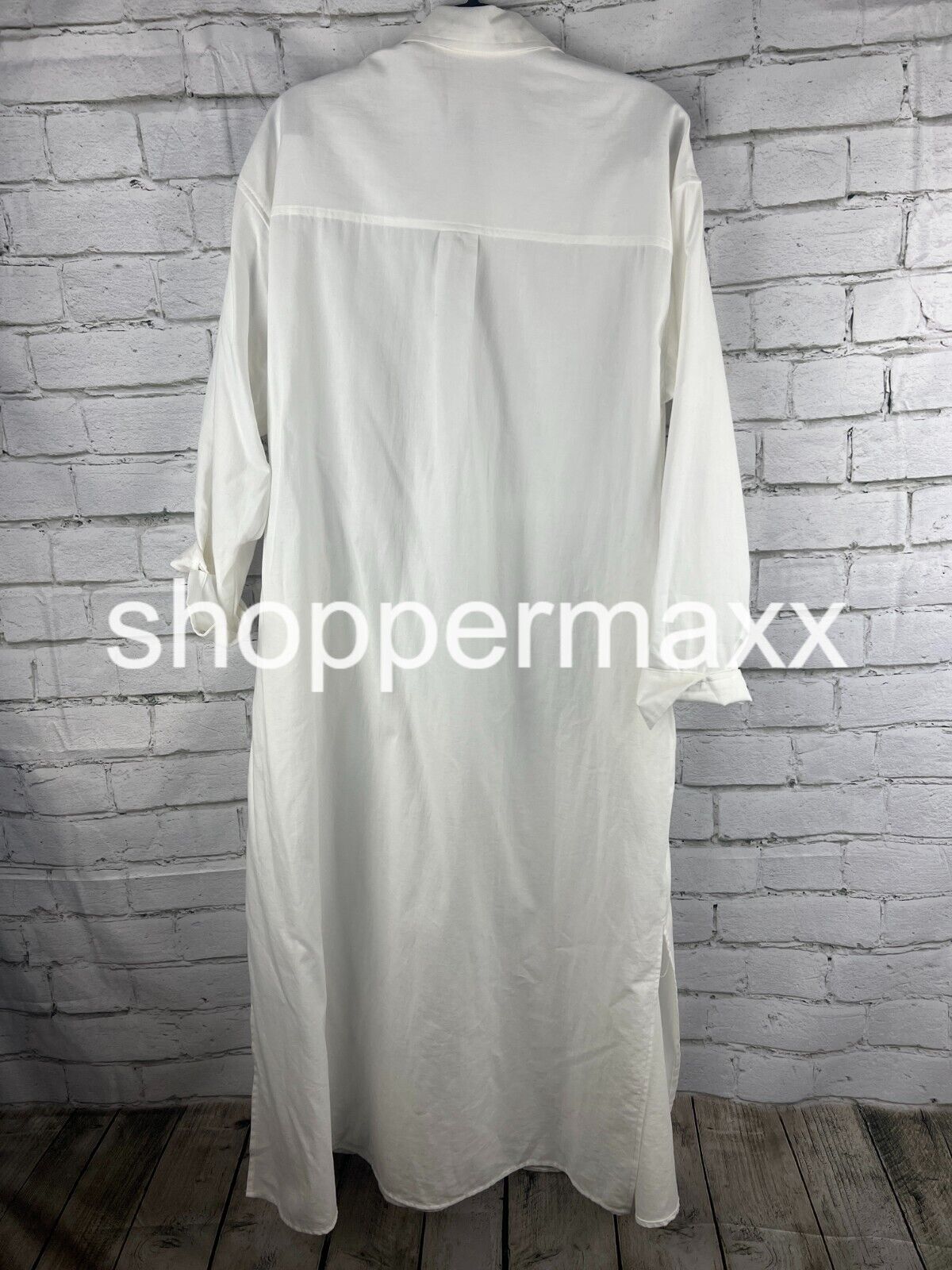 Women's Long Sleeve Cinch Waist Maxi Shirtdress - Universal Thread, White, M