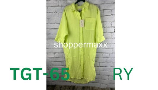Women's 3/4 Sleeve Shirtdress - Universal Thread, Yellow, XS