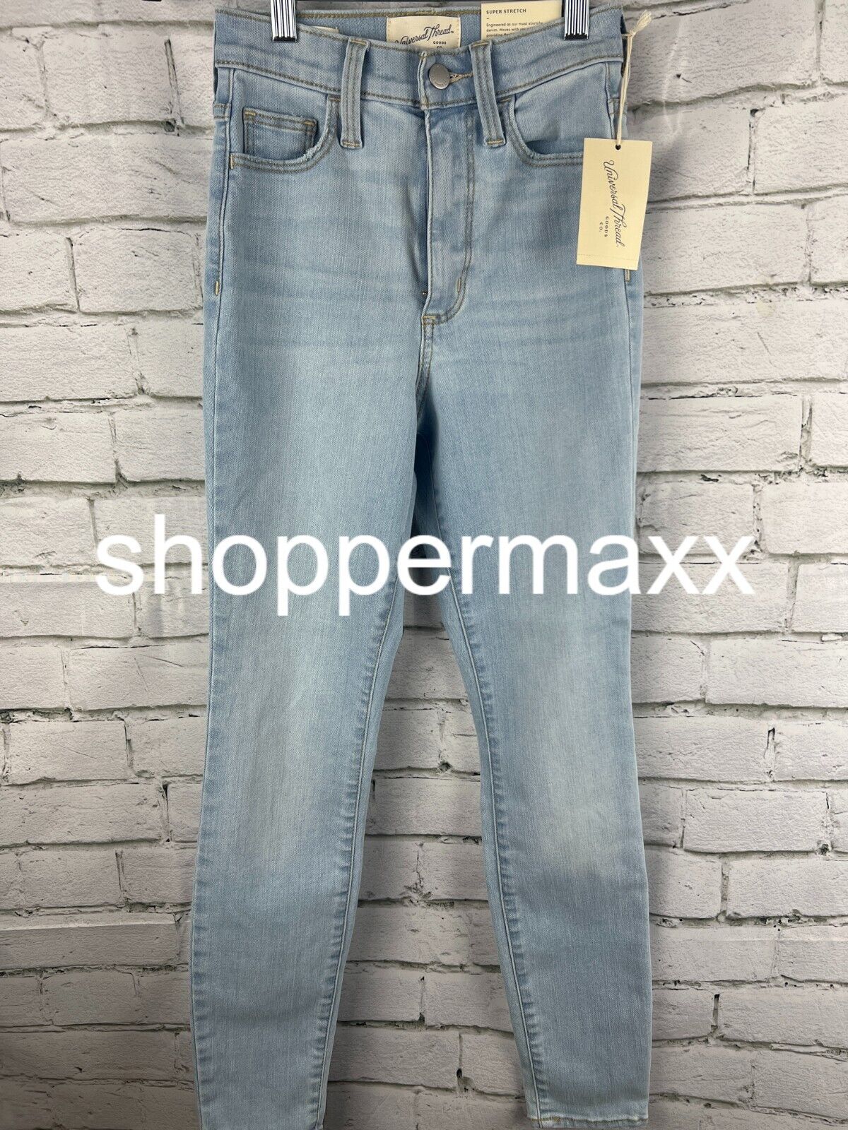Women's High-Rise Skinny Jeans - Universal Thread, Light Blue. 0