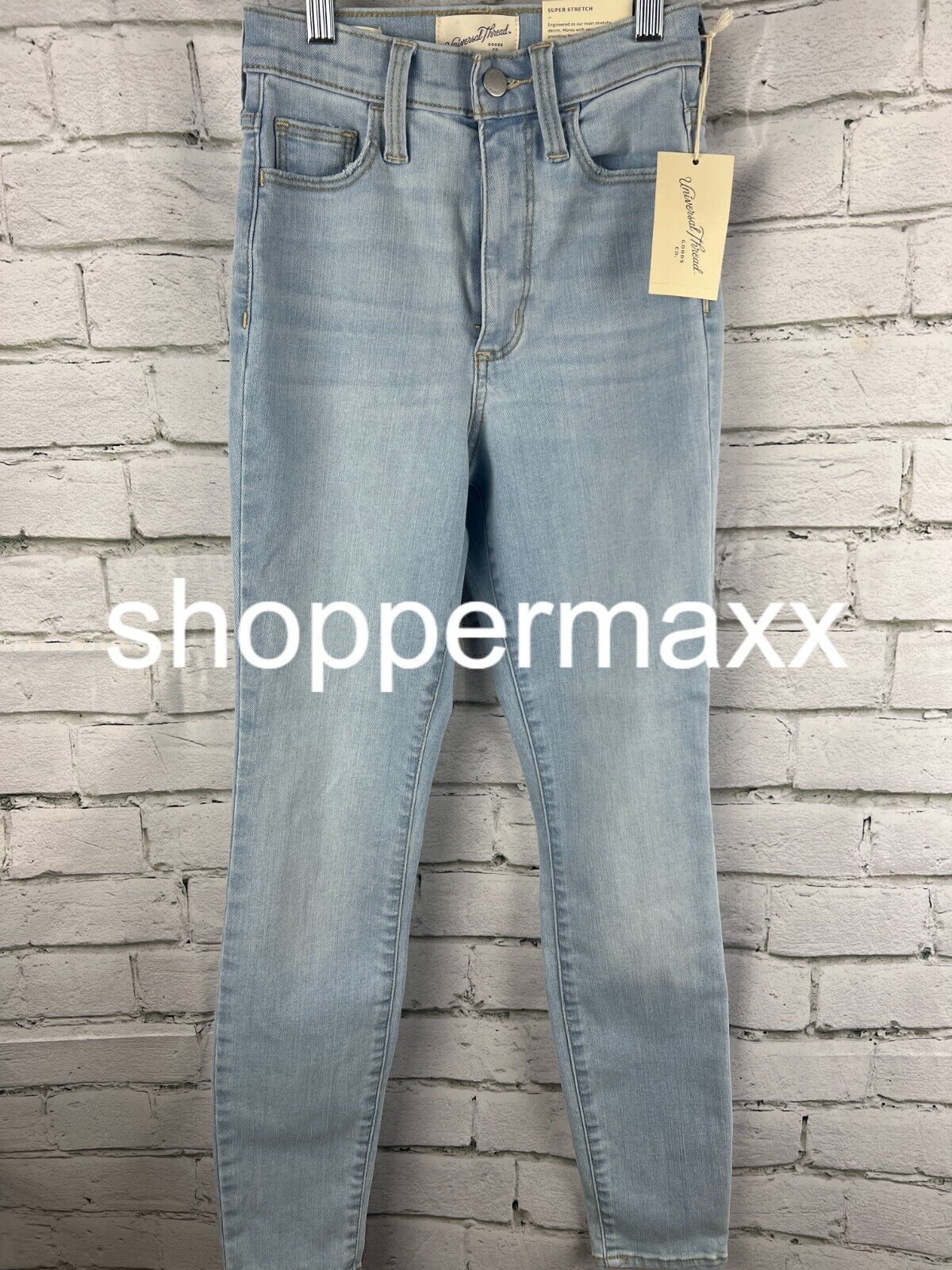 Women's High-Rise Skinny Jeans - Universal Thread, Light Blue. 0
