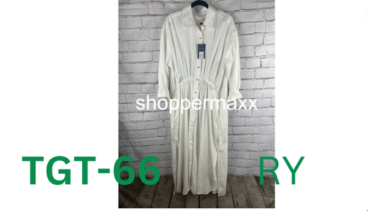Women's Long Sleeve Cinch Waist Maxi Shirtdress - Universal Thread, White, M
