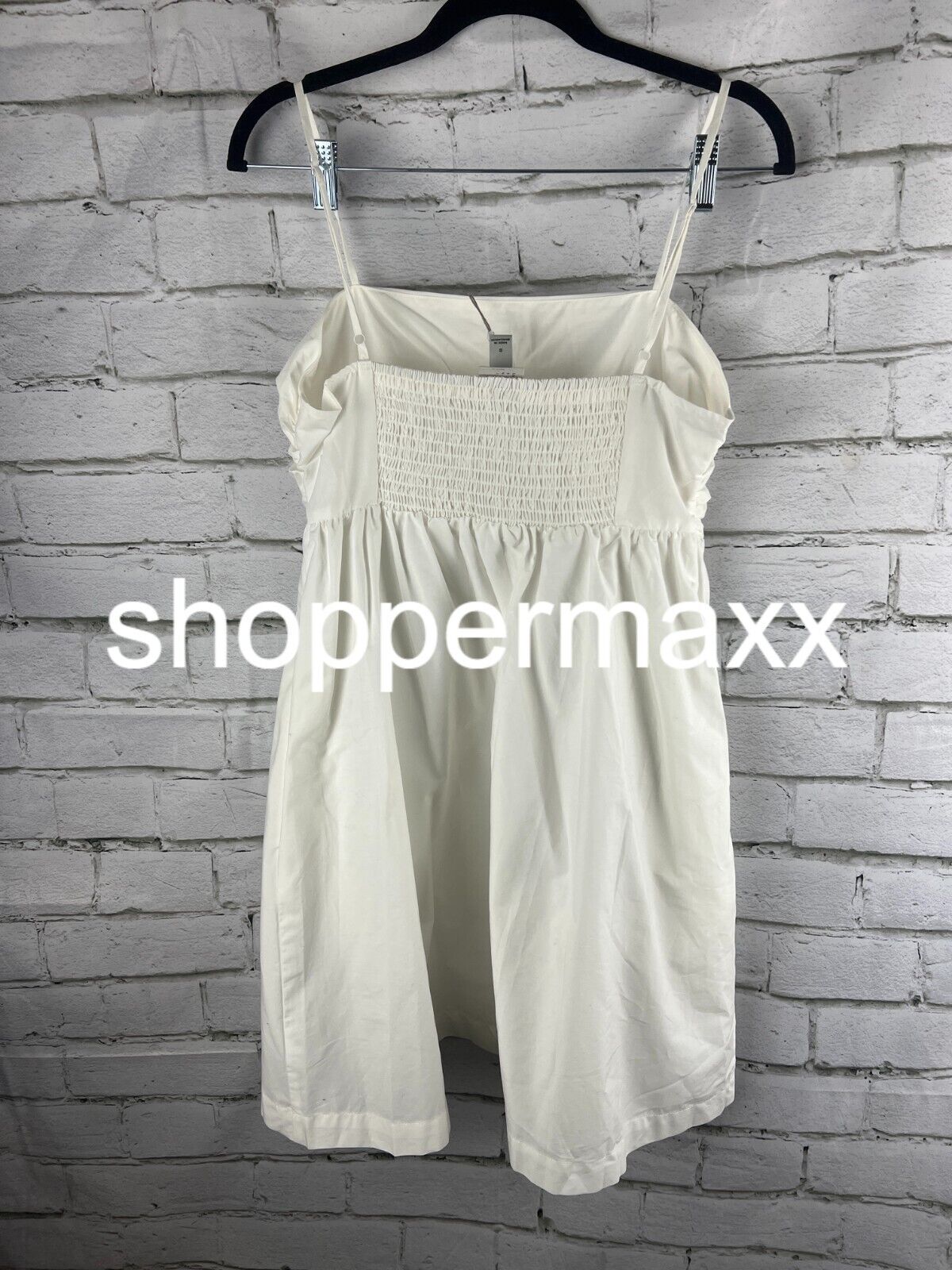 Women's Sleeveless Ruched Babydoll Dress - A New Day, White, S