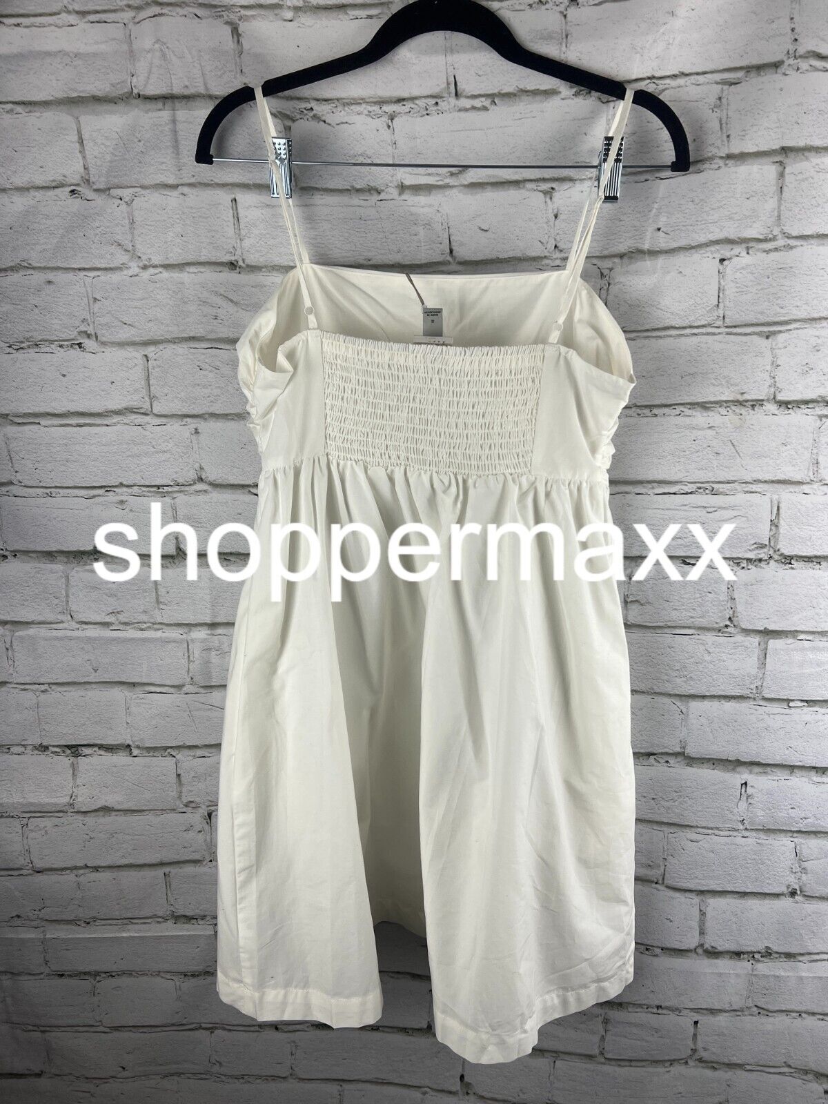 Women's Sleeveless Ruched Babydoll Dress - A New Day, White, S