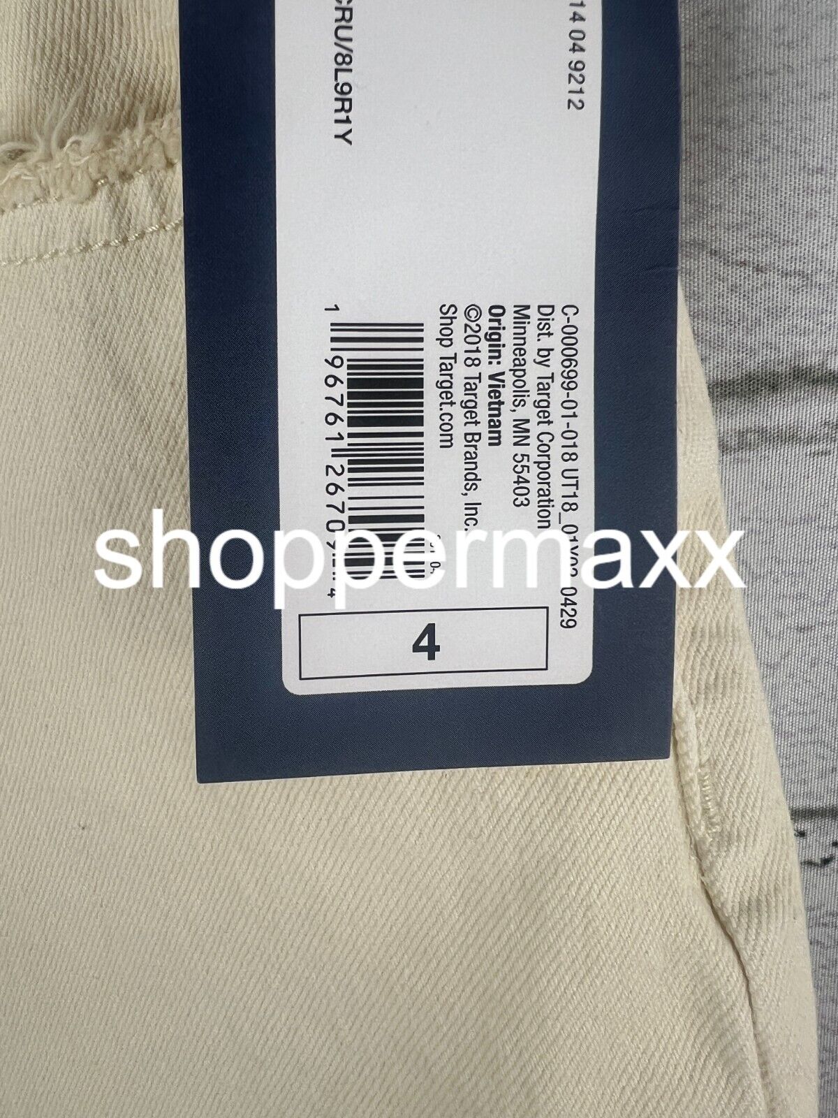 WOMEN'S HIGH-RISE 90'S VINTAGE STRAIGHT JEANS - UNIVERSAL THREAD, OFF-WHITE, 4