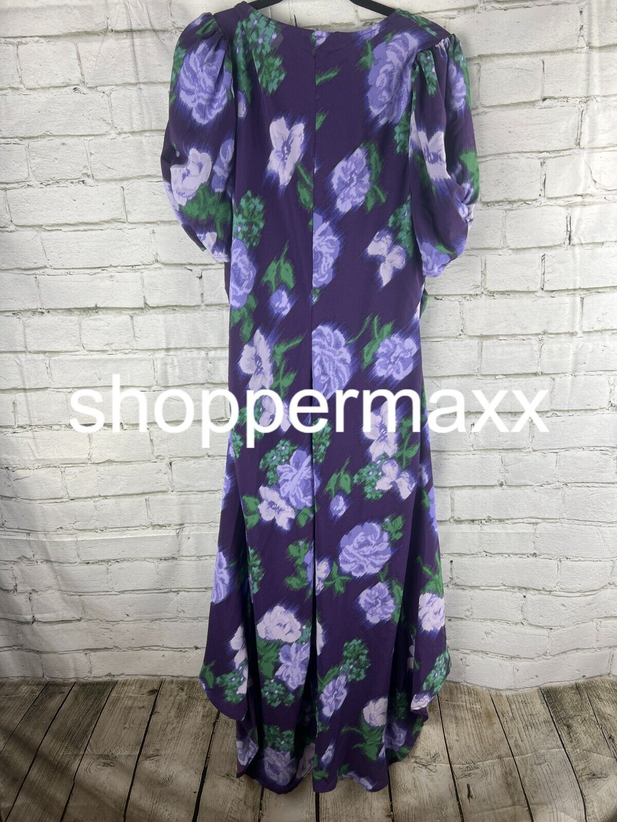 Women's Crepe Short Sleeve Midi Dress - A New Day, Navy Floral, XL
