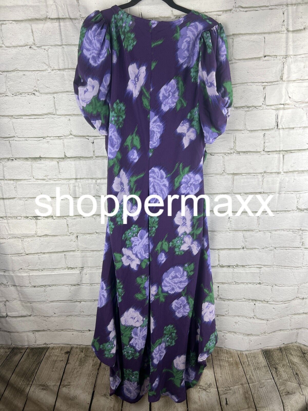 Women's Crepe Short Sleeve Midi Dress - A New Day, Navy Floral, XL