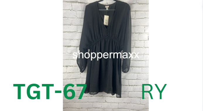 Women's Balloon Long Sleeve Mini Dress - A New Day, Black, M