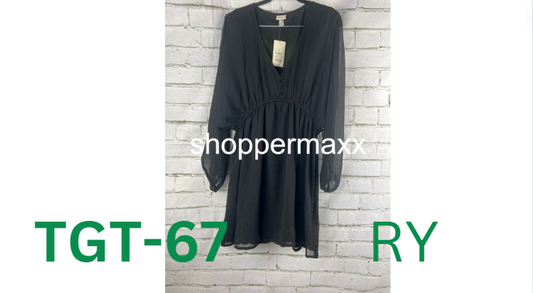 Women's Balloon Long Sleeve Mini Dress - A New Day, Black, M
