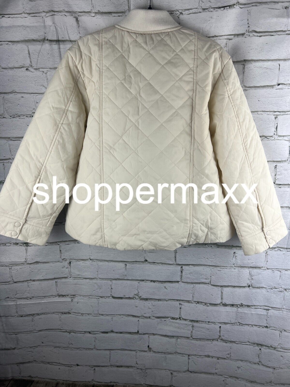 Women's Quilted Bomber Jacket - A New Day, White, XS