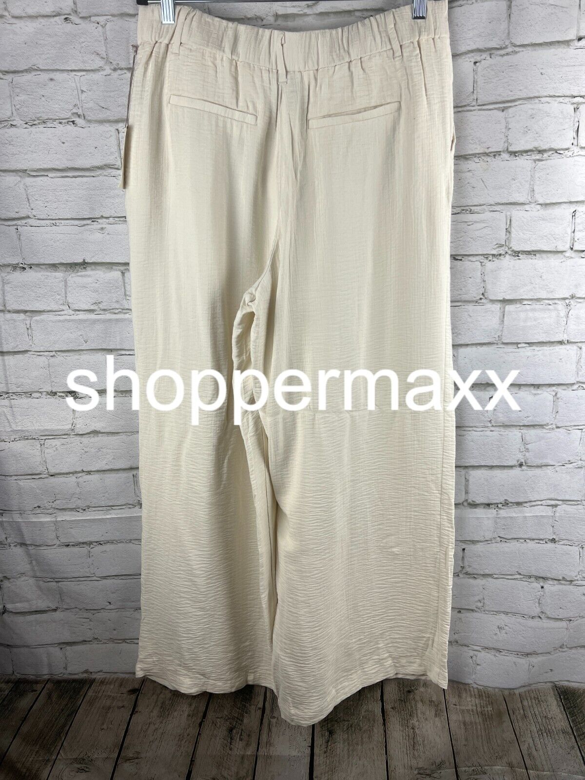 Women's High-Rise Wide Leg Pants - A New Day, Cream, 14