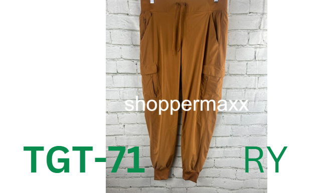 Women's Medium-Long Stretch Woven Tapered Cargo Pants, 27" - CHESTNUT, Size 1