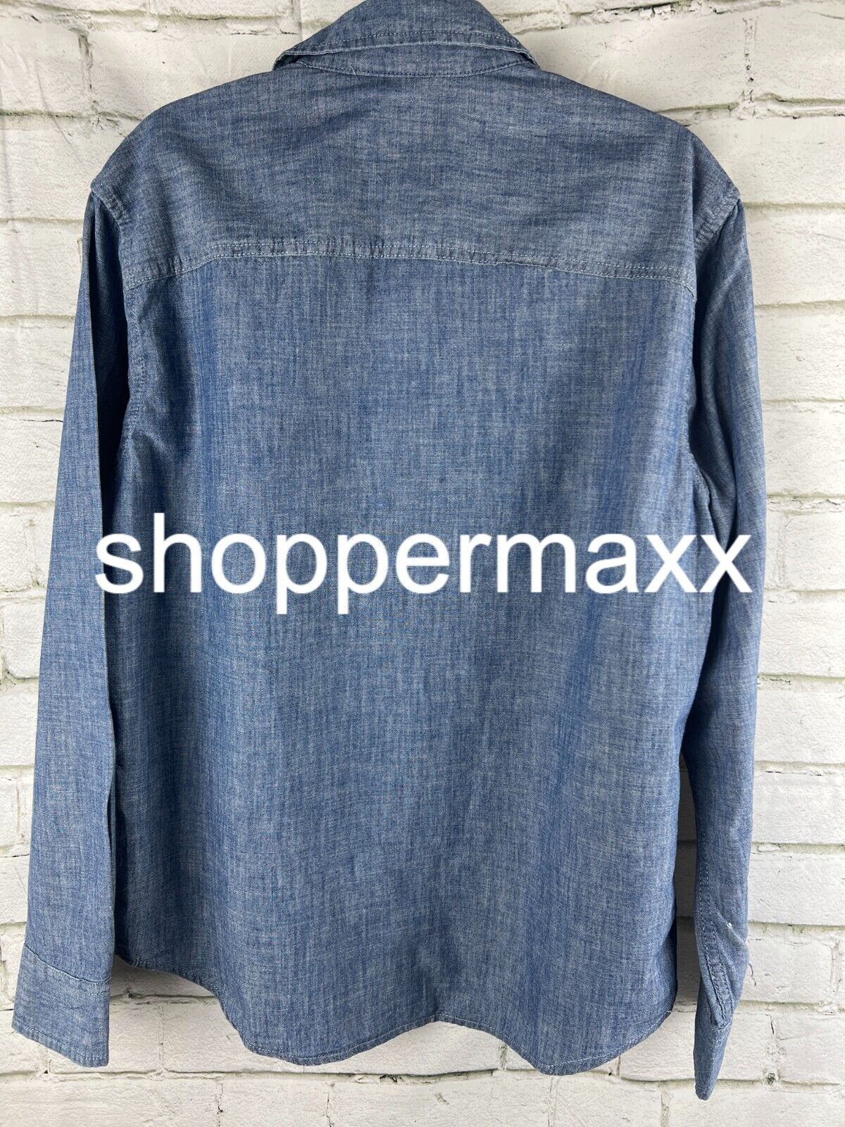 Men's Button-Down Shirt - Goodfellow & Co, Medium Wash, Medium