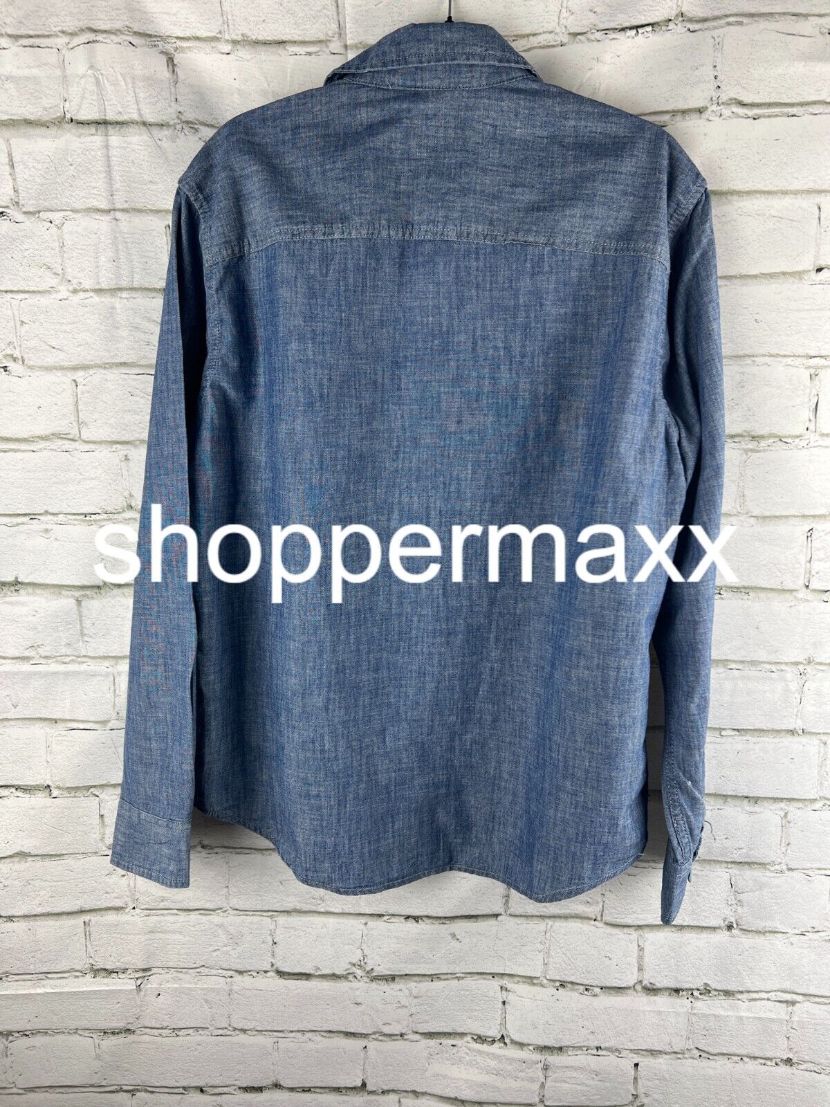 Men's Button-Down Shirt - Goodfellow & Co, Medium Wash, Medium